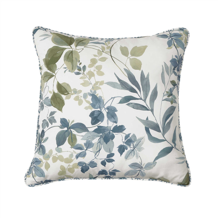 Evergreen Blue Square Decorative Throw Pillow 16" x 16" Throw Pillows By J. Queen New York