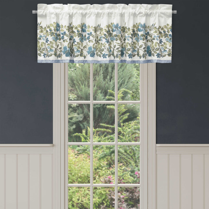 Evergreen Blue Straight Window Valance Window Valances By J. Queen New York