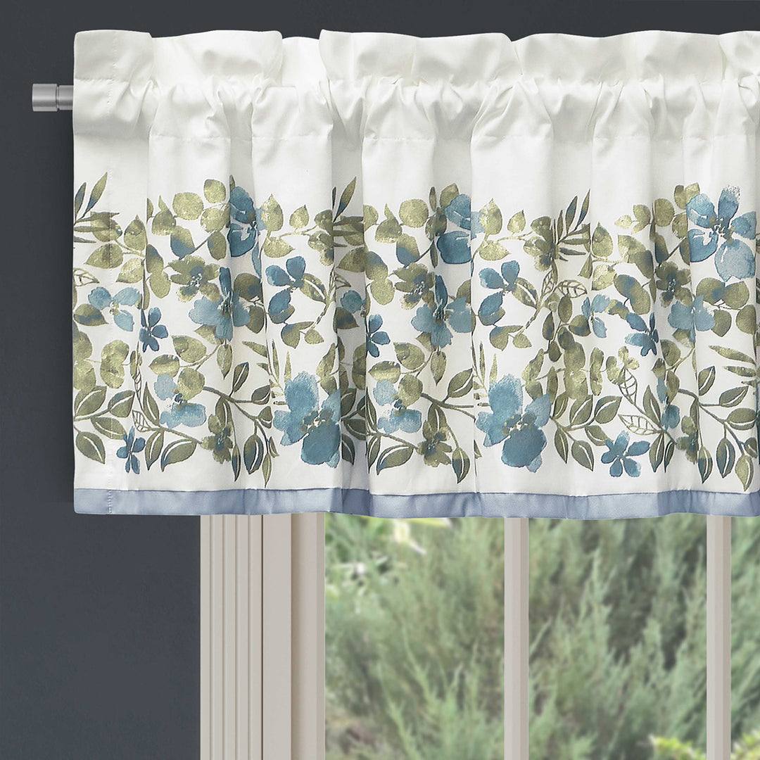 Evergreen Blue Straight Window Valance Window Valances By J. Queen New York