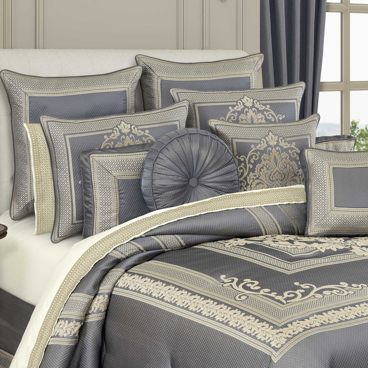 Excelsior French Blue 4 Piece Comforter Set Comforter Sets By J. Queen New York