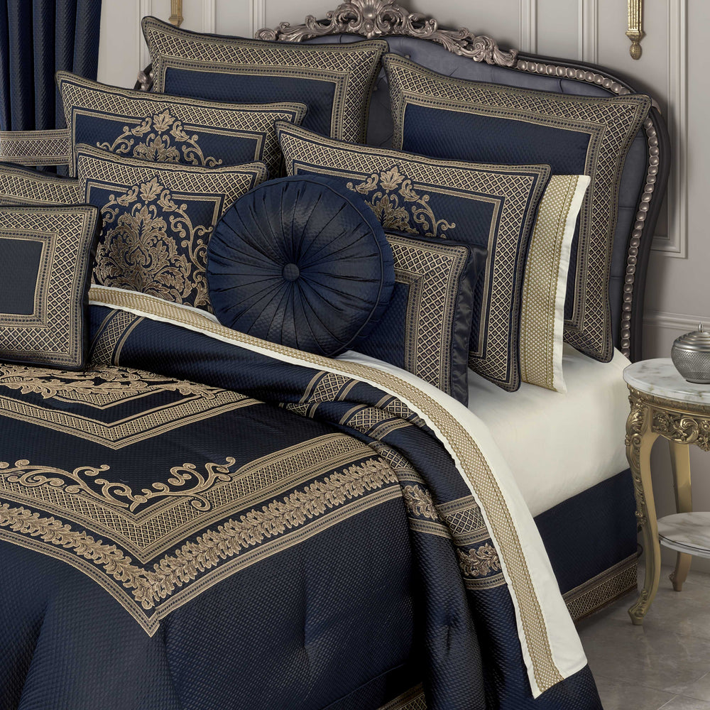 Excelsior Royal Blue 4 Piece Comforter Set Comforter Sets By J. Queen New York