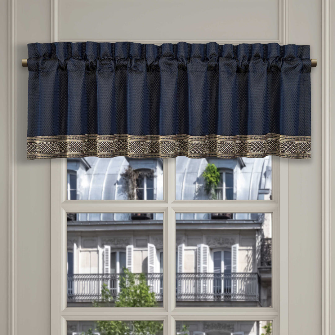 Excelsior Royal Blue Straight Window Valance Window Valance By J. Queen New York