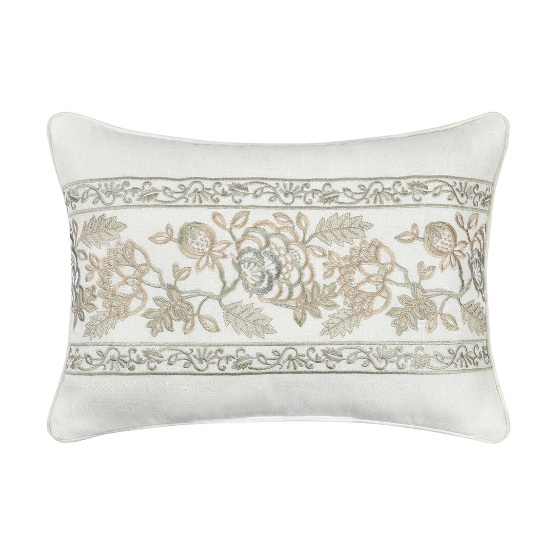 Fairview Sage Boudoir Decorative Throw Pillow 21" x 15" Throw Pillows By J. Queen New York