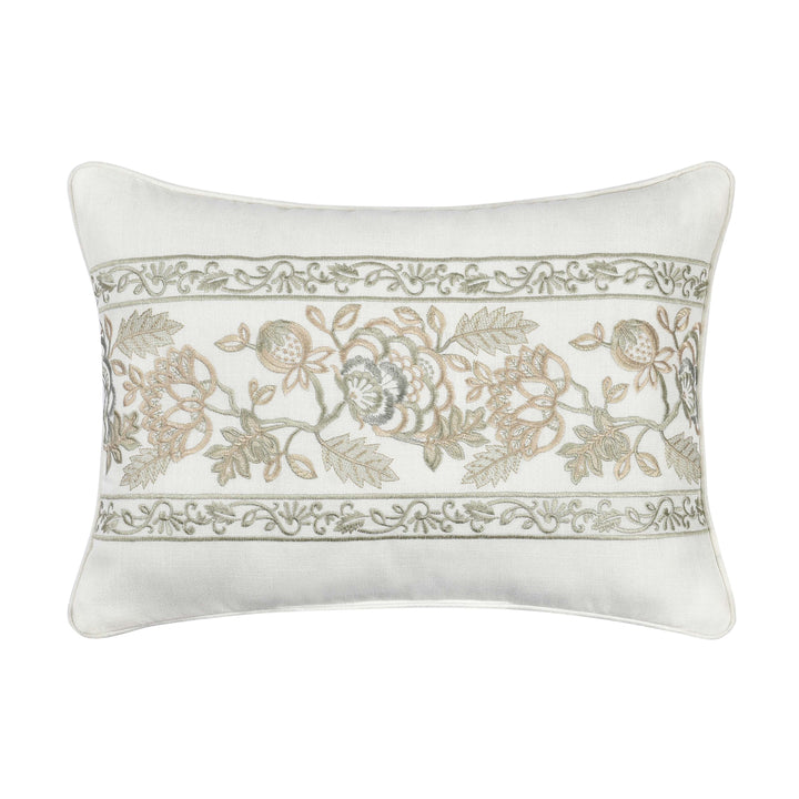 Fairview Sage Boudoir Decorative Throw Pillow 21" x 15" Throw Pillows By J. Queen New York