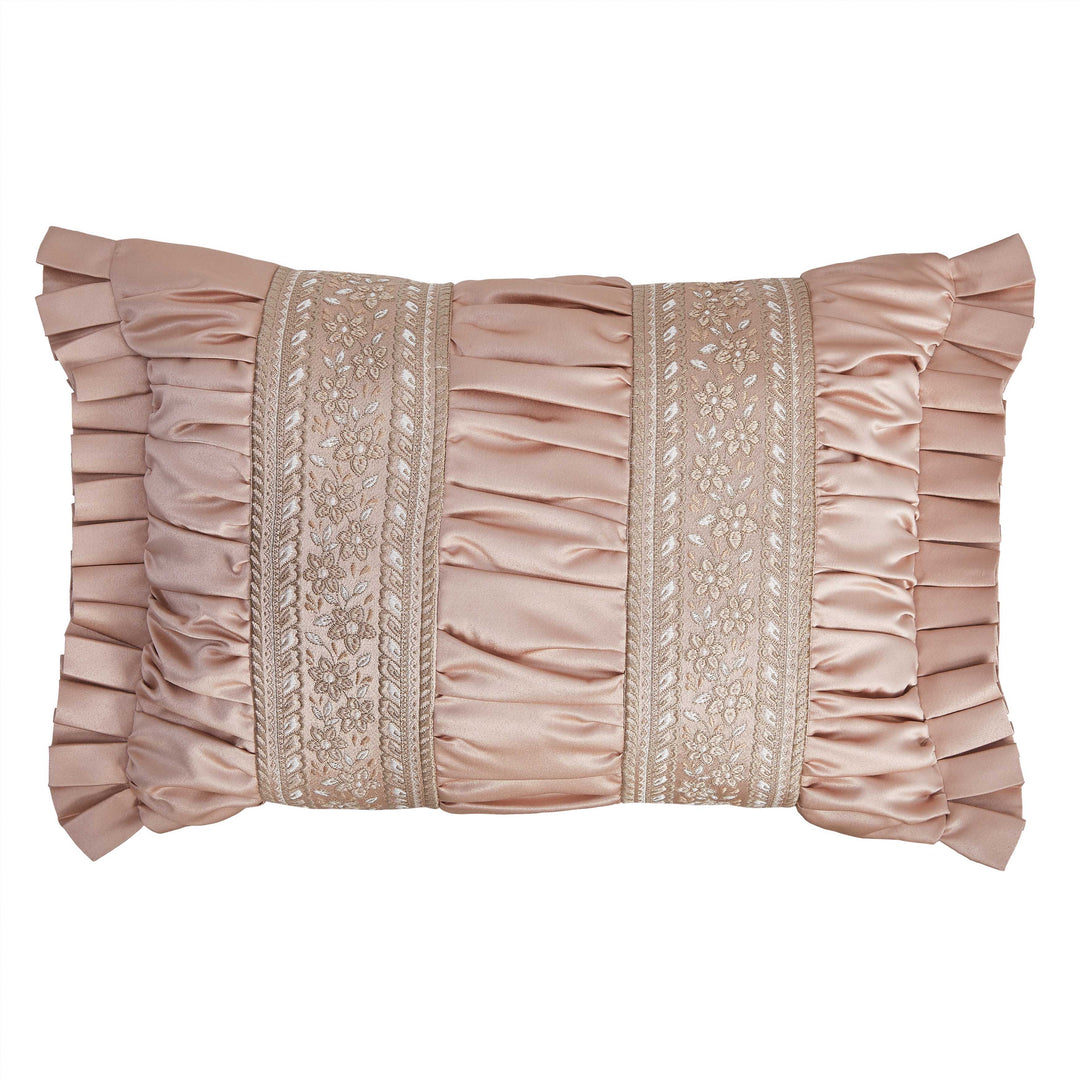Fiorello Blush Boudoir Decorative Throw Pillow 20" x 15" Throw Pillows By J. Queen New York