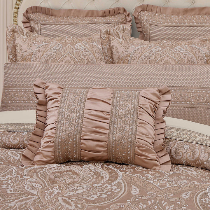 Fiorello Blush Boudoir Decorative Throw Pillow 20" x 15" Throw Pillows By J. Queen New York