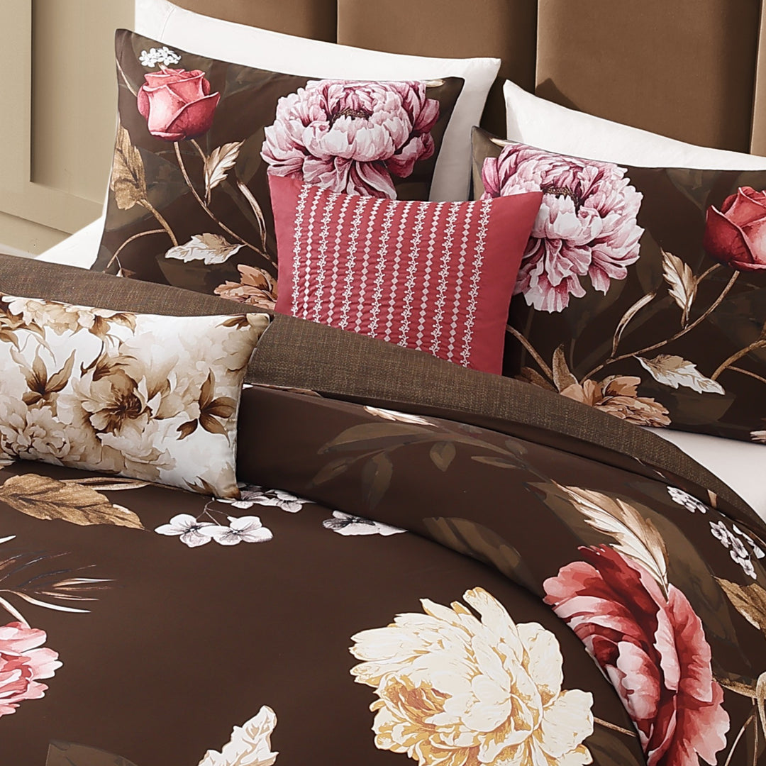 Bebejan Floral Garden on Mocha Sham Set - Final Sale Sham By US Office - Latest Bedding