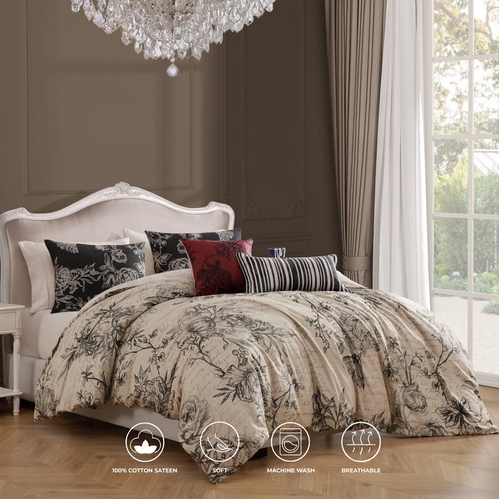 Bebejan French Linen 5 Piece Reversible Comforter Set