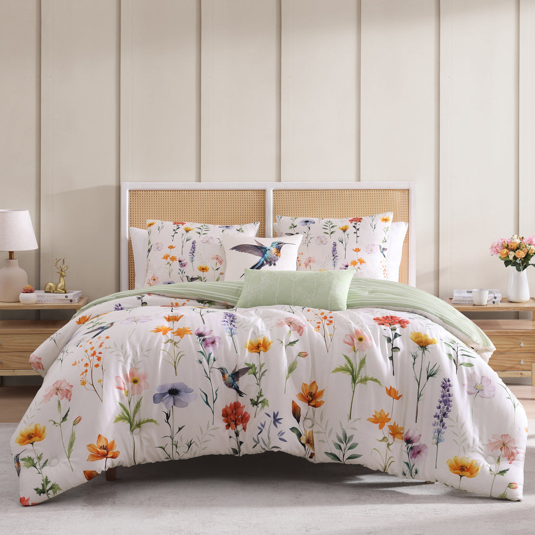 Bebejan Fresh Cut Flowers 5 Piece Reversible Comforter Set Comforter Sets By Bebejan®