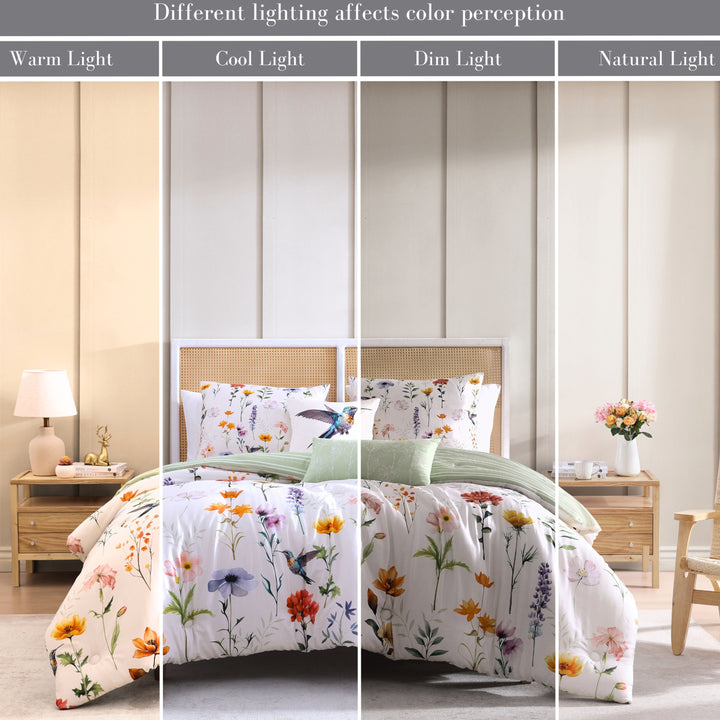 Bebejan Fresh Cut Flowers 5 Piece Reversible Comforter Set Comforter Sets By Bebejan®