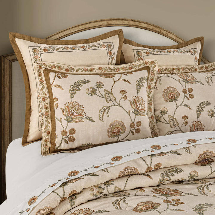 Garden Grove Apricot 4 Piece Comforter Set Comforter Sets By J. Queen New York