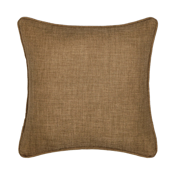 Garden Grove Apricot Square Embellished Decorative Throw Pillow 18" x 18" Throw Pillows By J. Queen New York
