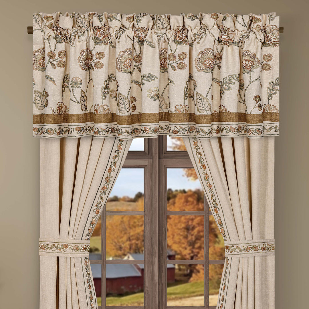 Garden Grove Apricot Straight Window Valance Window Valances By J. Queen New York