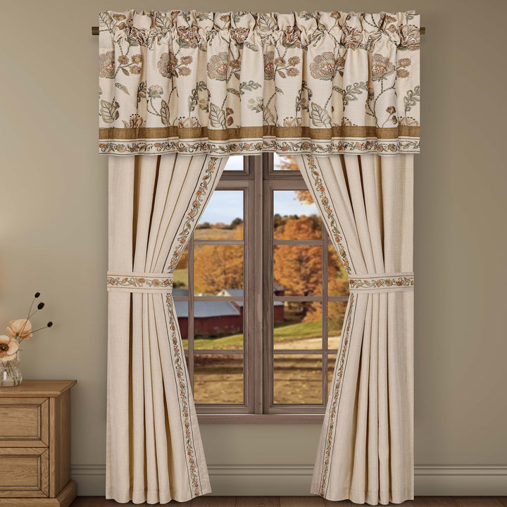 Garden Grove Apricot Window Panel Pair Window Panels By J. Queen New York