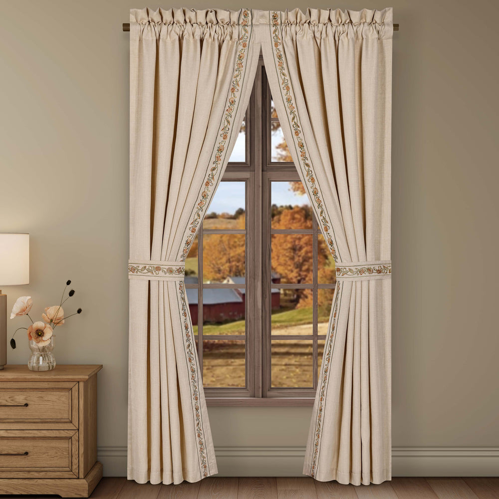 Garden Grove Apricot Window Panel Pair Window Panels By J. Queen New York