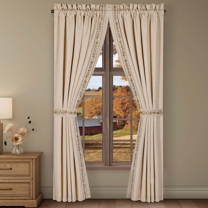 Garden Grove Apricot Window Panel Pair Window Panels By J. Queen New York