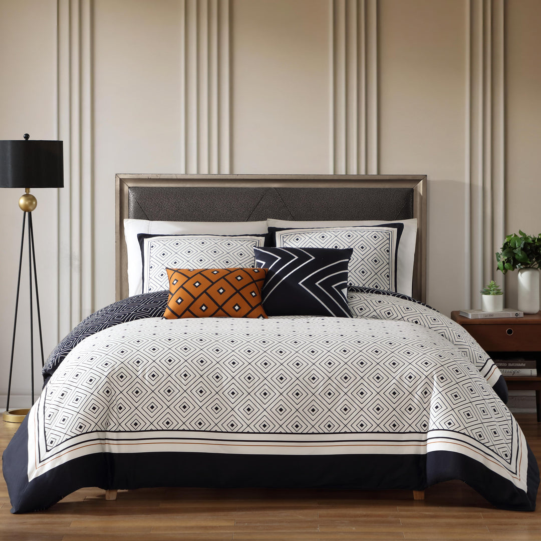 Bebejan Geometric Black & White 5 Piece Reversible Comforter Set Comforter Sets By Bebejan®