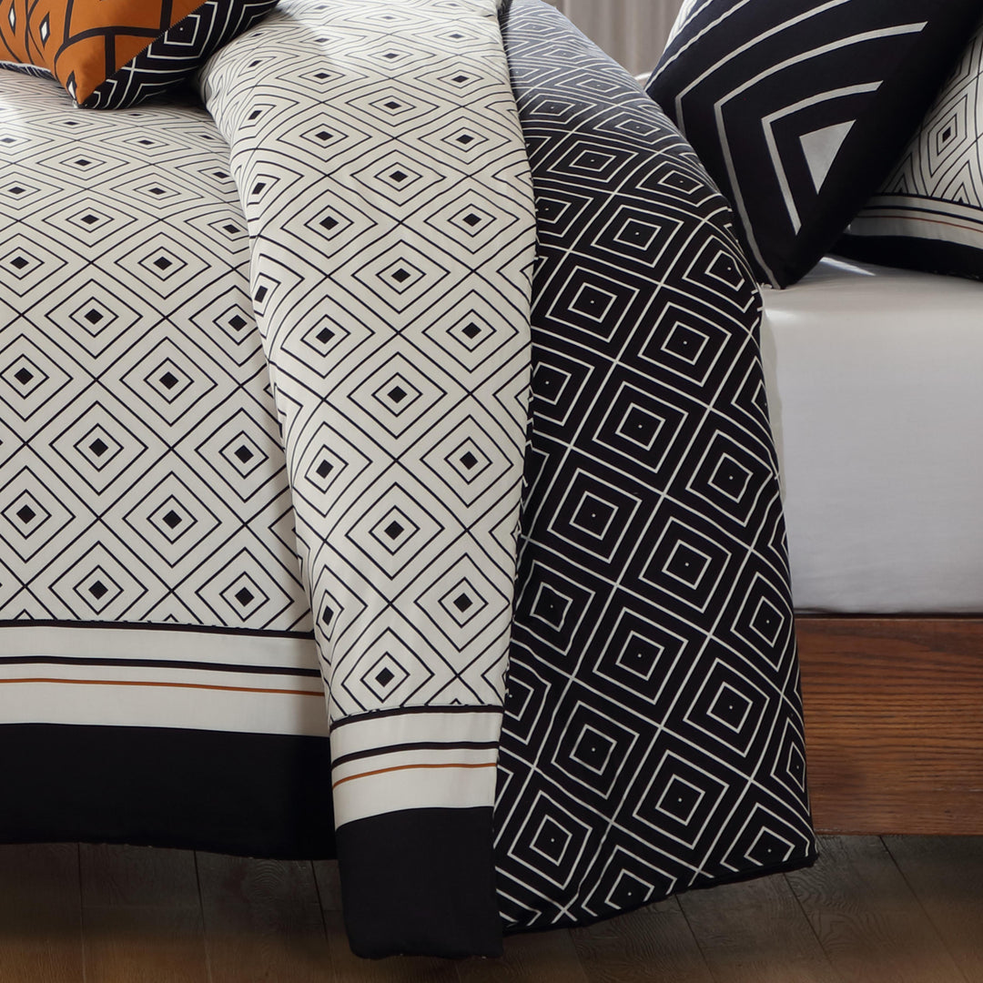 Bebejan Geometric Black & White 5 Piece Reversible Comforter Set Comforter Sets By Bebejan®