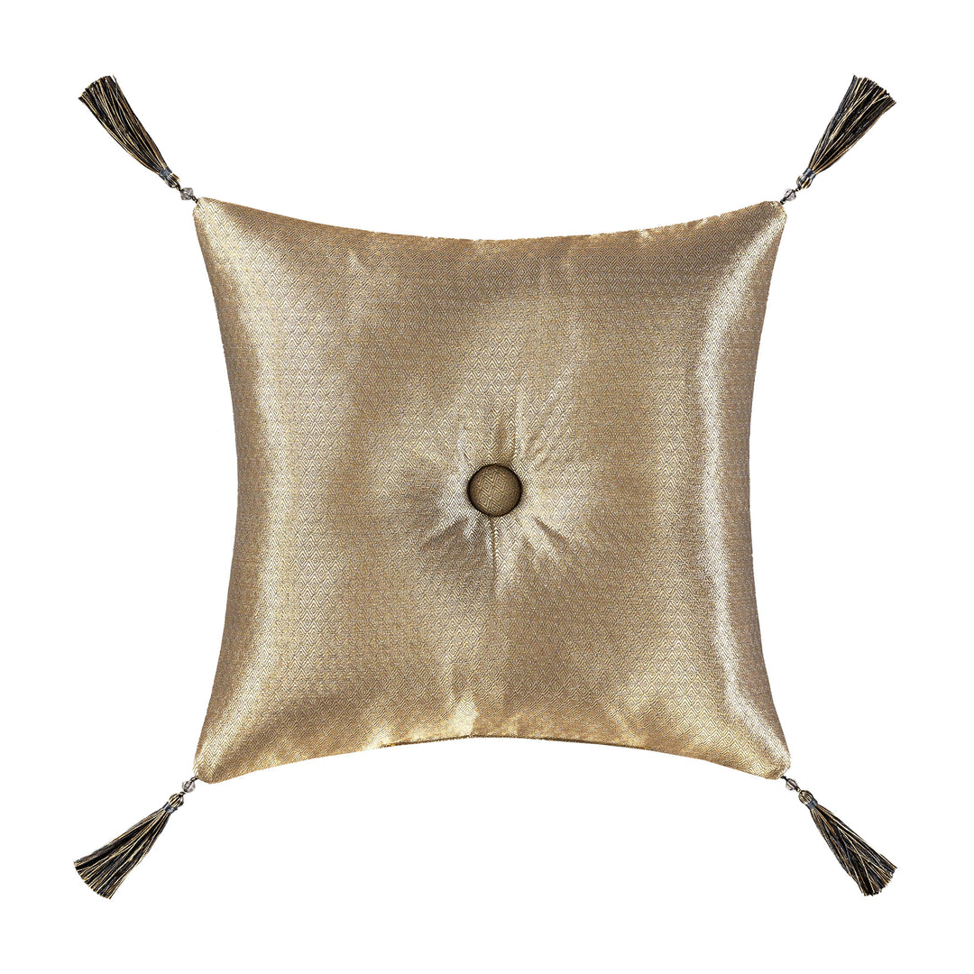 Glimmerstone Gold Square Decorative Throw Pillow 18" x 18" Throw Pillows By J. Queen New York