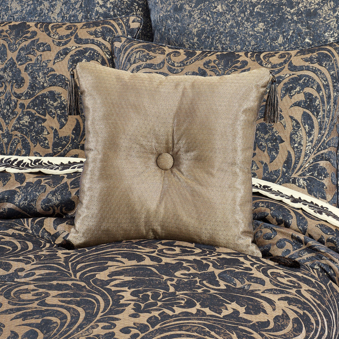 Glimmerstone Gold Square Decorative Throw Pillow 18" x 18" Throw Pillows By J. Queen New York