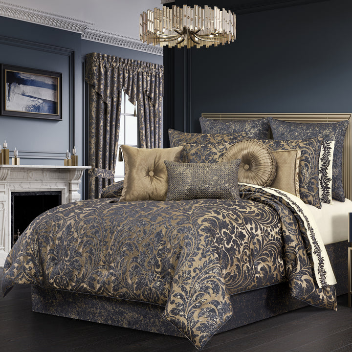 Glimmerstone Indigo 4 Piece Comforter Set Comforter Sets By J. Queen New York