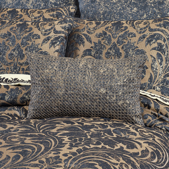 Glimmerstone Indigo Boudoir Decorative Throw Pillow 21" x 13" Throw Pillows By J. Queen New York