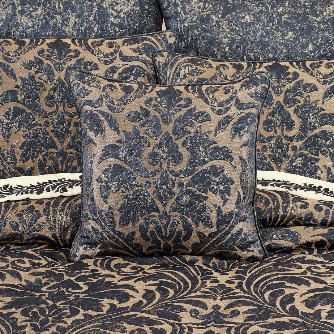 Glimmerstone Indigo Square Decorative Throw Pillow 20" x 20" Throw Pillows By J. Queen New York