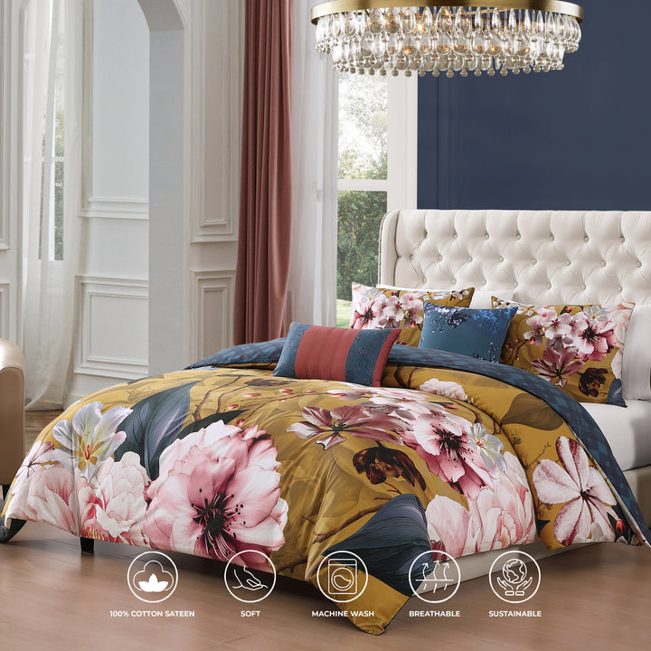 Bebejan Golden Bounty 5 Piece Reversible Comforter Set Comforter Sets By Bebejan®