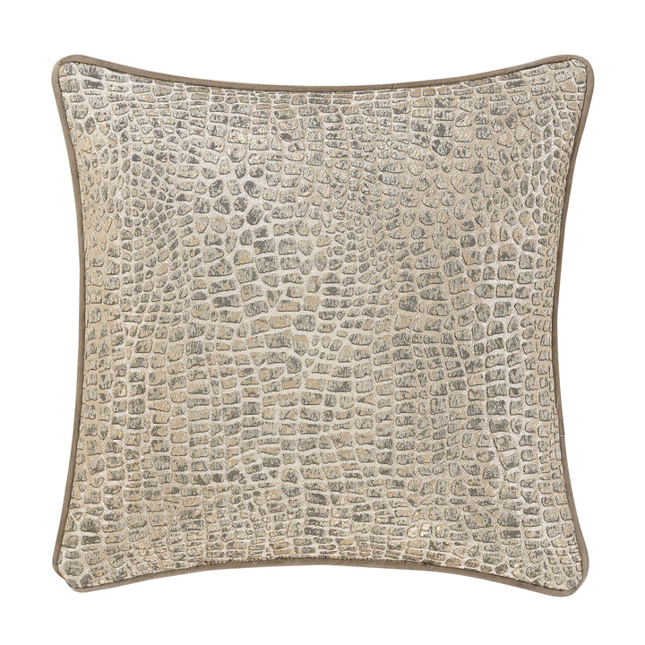 Habitat Pewter Square Decorative Throw Pillow 18" x 18" Throw Pillows By J. Queen New York