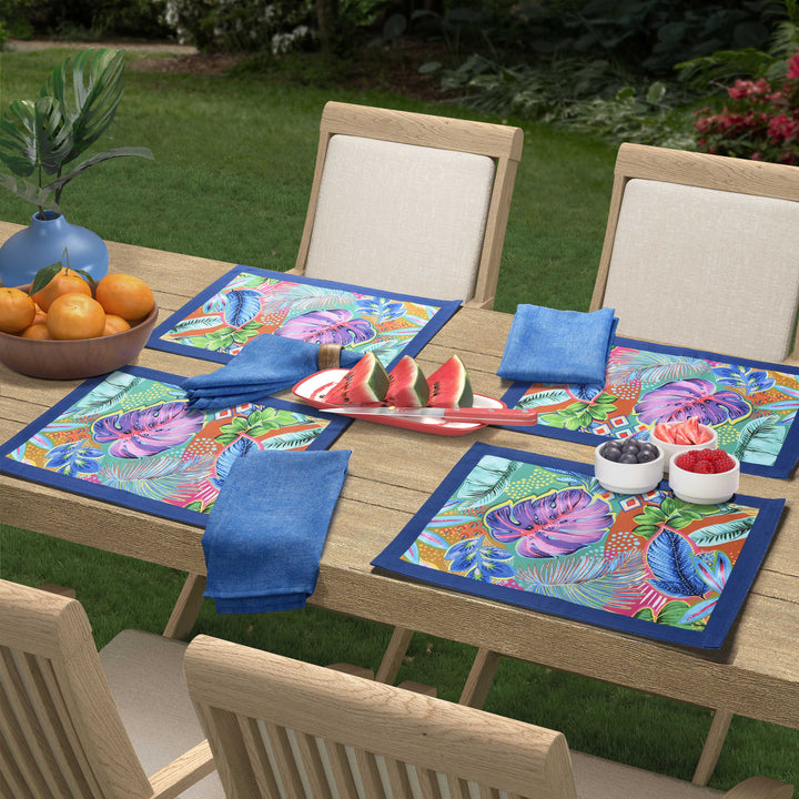 Hanalei Blue 4 Piece Placemat Set Placemat By J. Queen New York