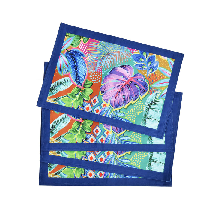 Hanalei Blue 4 Piece Placemat Set Placemat By J. Queen New York