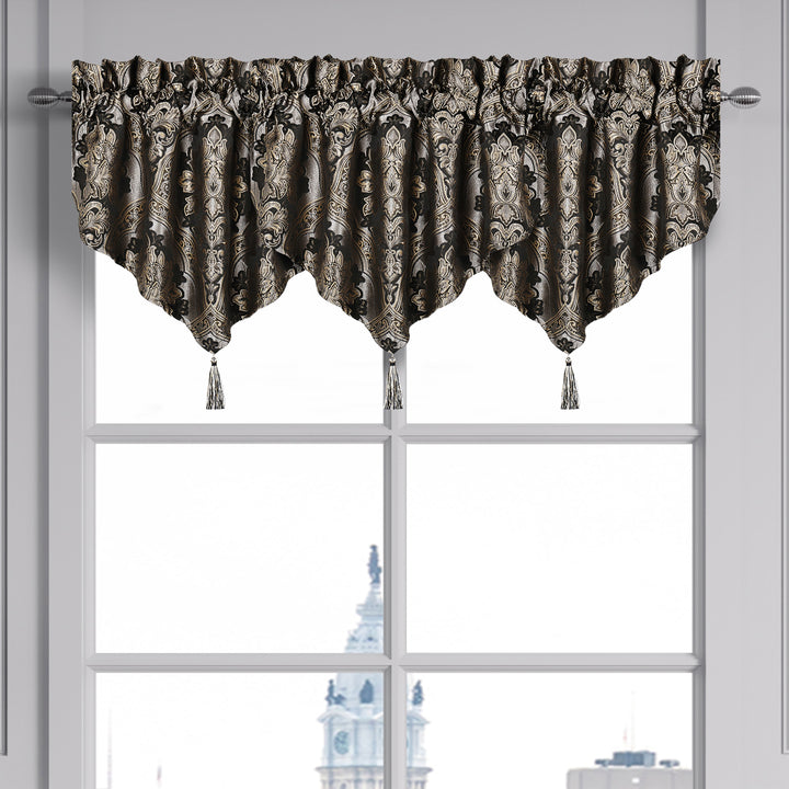 Harriman Black Ascot Window Valance