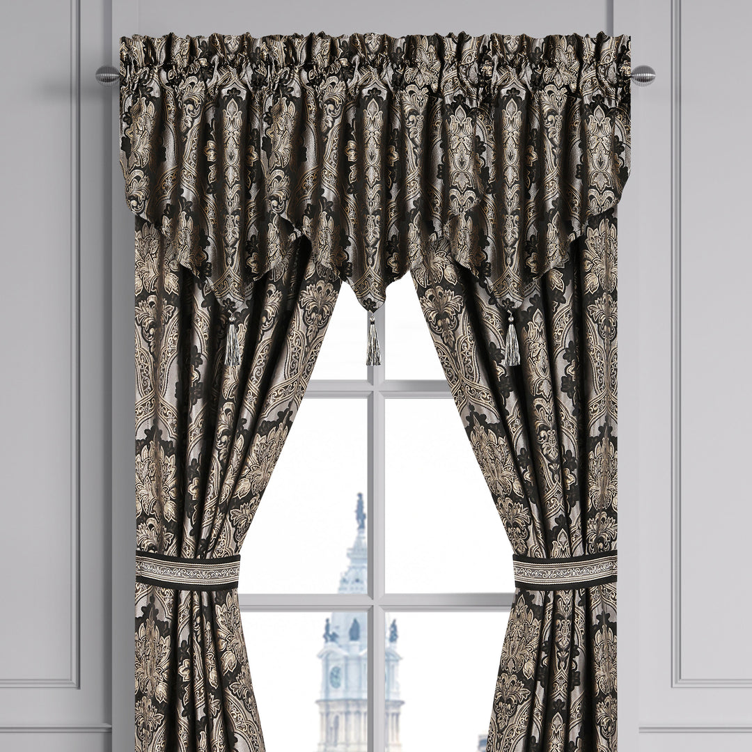 Harriman Black Ascot Window Valance