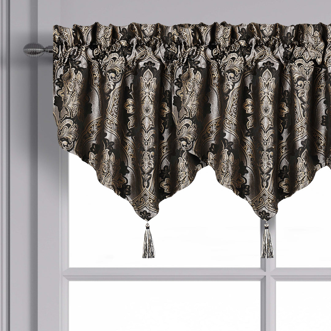 Harriman Black Ascot Window Valance