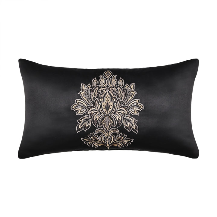 Harriman Black Boudoir Decorative Throw Pillow 21" x 12"