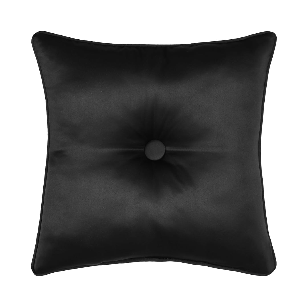 Harriman Black Square Decorative Throw Pillow 18" x 18"