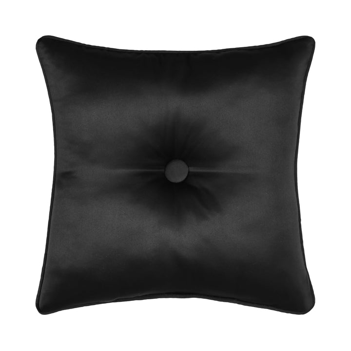 Harriman Black Square Decorative Throw Pillow 18" x 18"