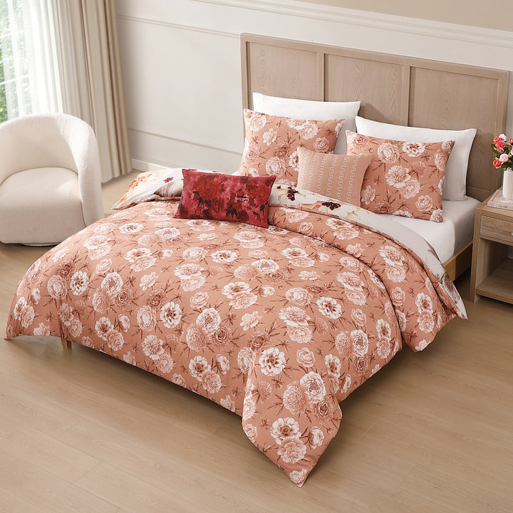 Bebejan Hazy Blossom 5 Piece Reversible Comforter Set - Final Sale Comforter Sets By US Office - Latest Bedding