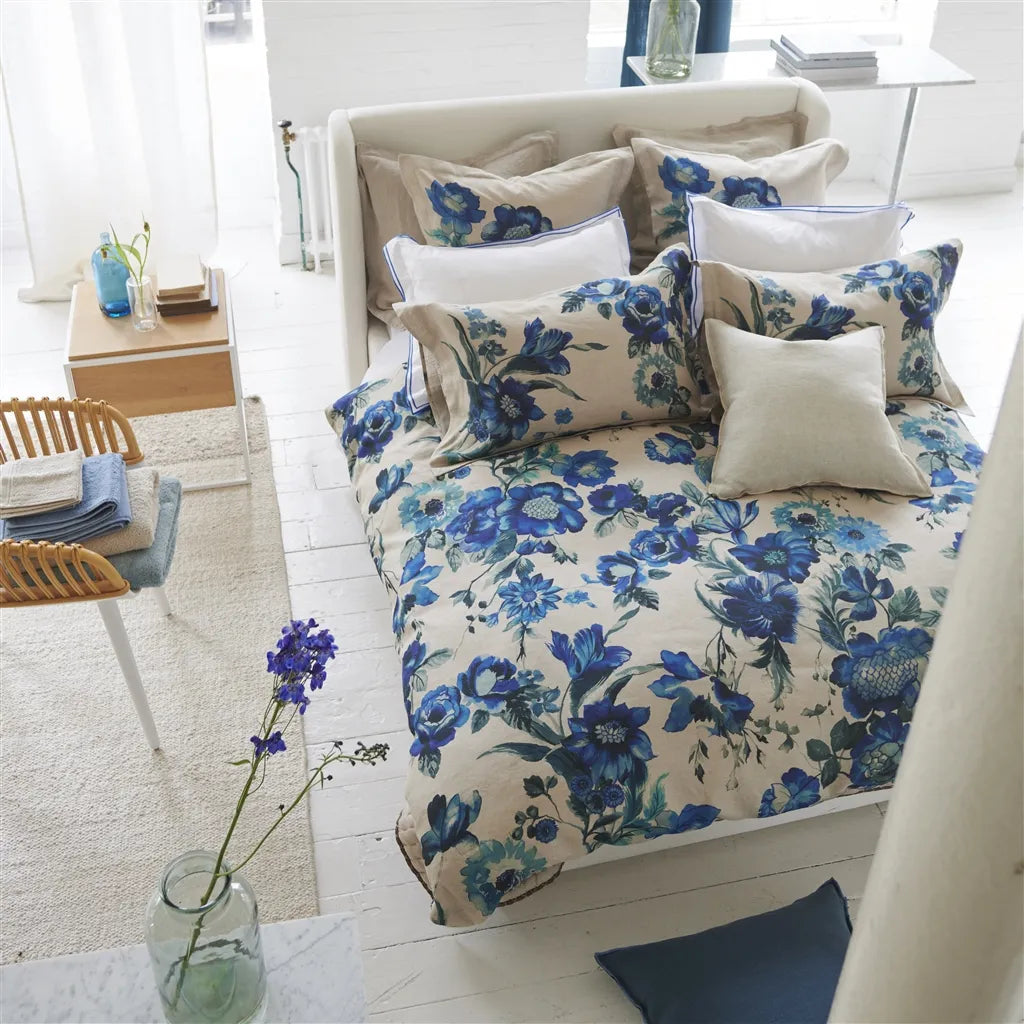 Hirigana Indigo Duvet Cover Duvet Covers By Designers Guild