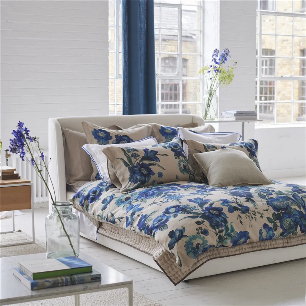 Hirigana Indigo Duvet Cover Duvet Covers By Designers Guild