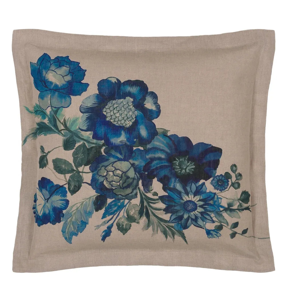 Hirigana Indigo Pillow Sham Euro Sham By Designers Guild