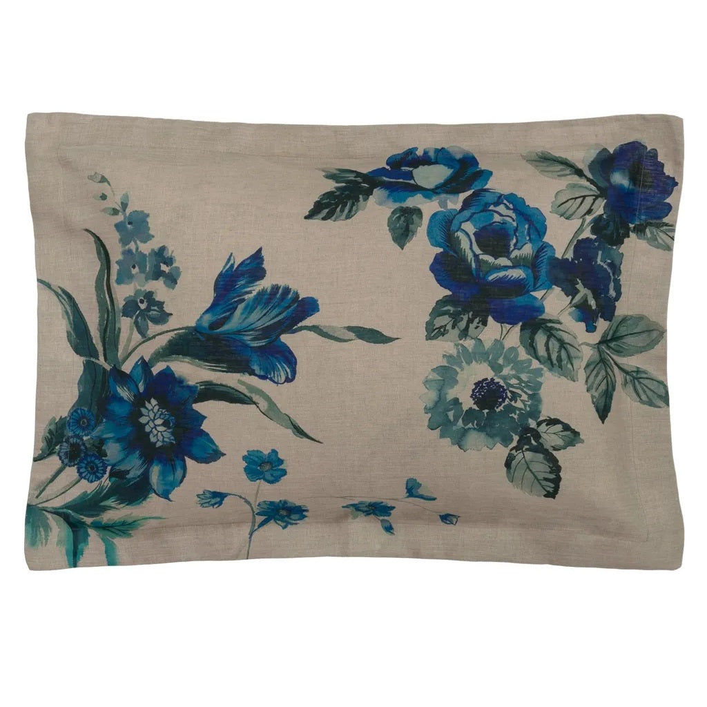 Hirigana Indigo Pillow Sham Euro Sham By Designers Guild