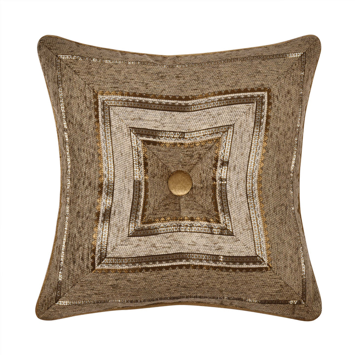 Bradshaw Natural Square Decorative Throw Pillow 18" x 18" By J Queen Throw Pillows By J. Queen New York