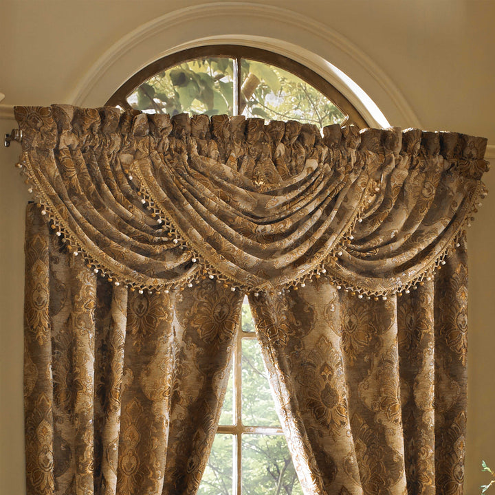 Bradshaw Natural Waterfall Window Valance By J Queen Window Valances By J. Queen New York