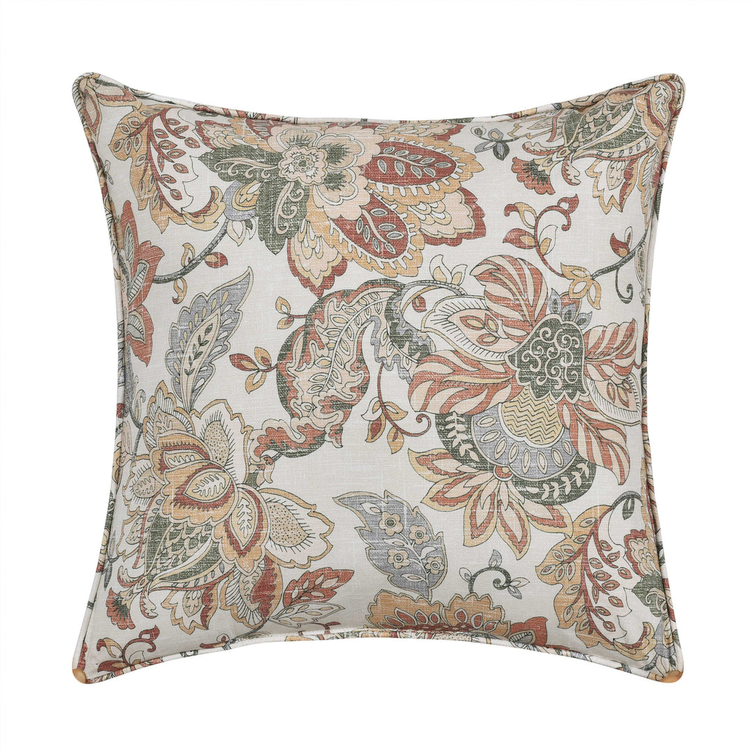 Janessa Spice Square Decorative Throw Pillow 18" x 18" Throw Pillows By J. Queen New York