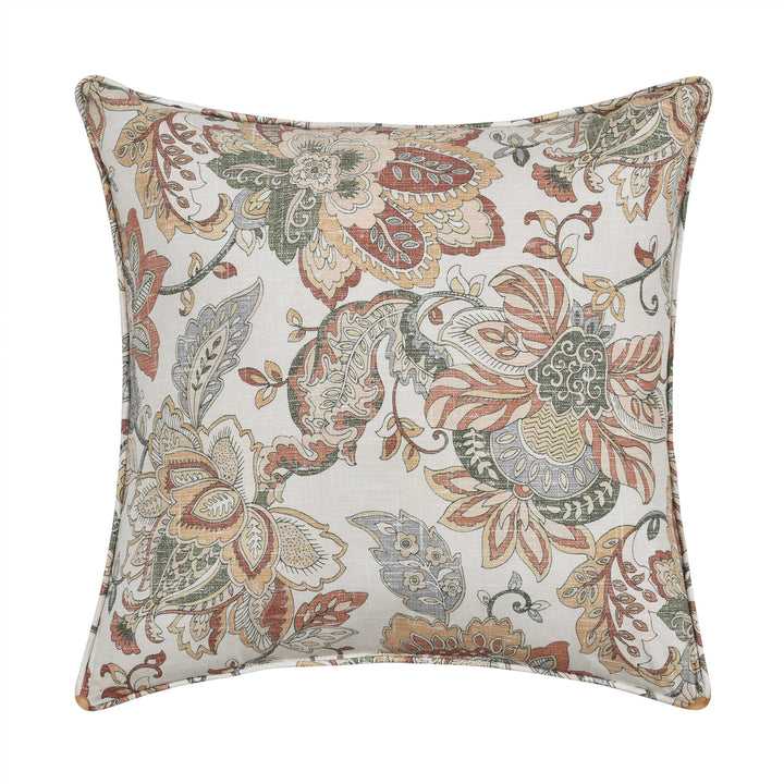 Janessa Spice Square Decorative Throw Pillow 18" x 18" Throw Pillows By J. Queen New York