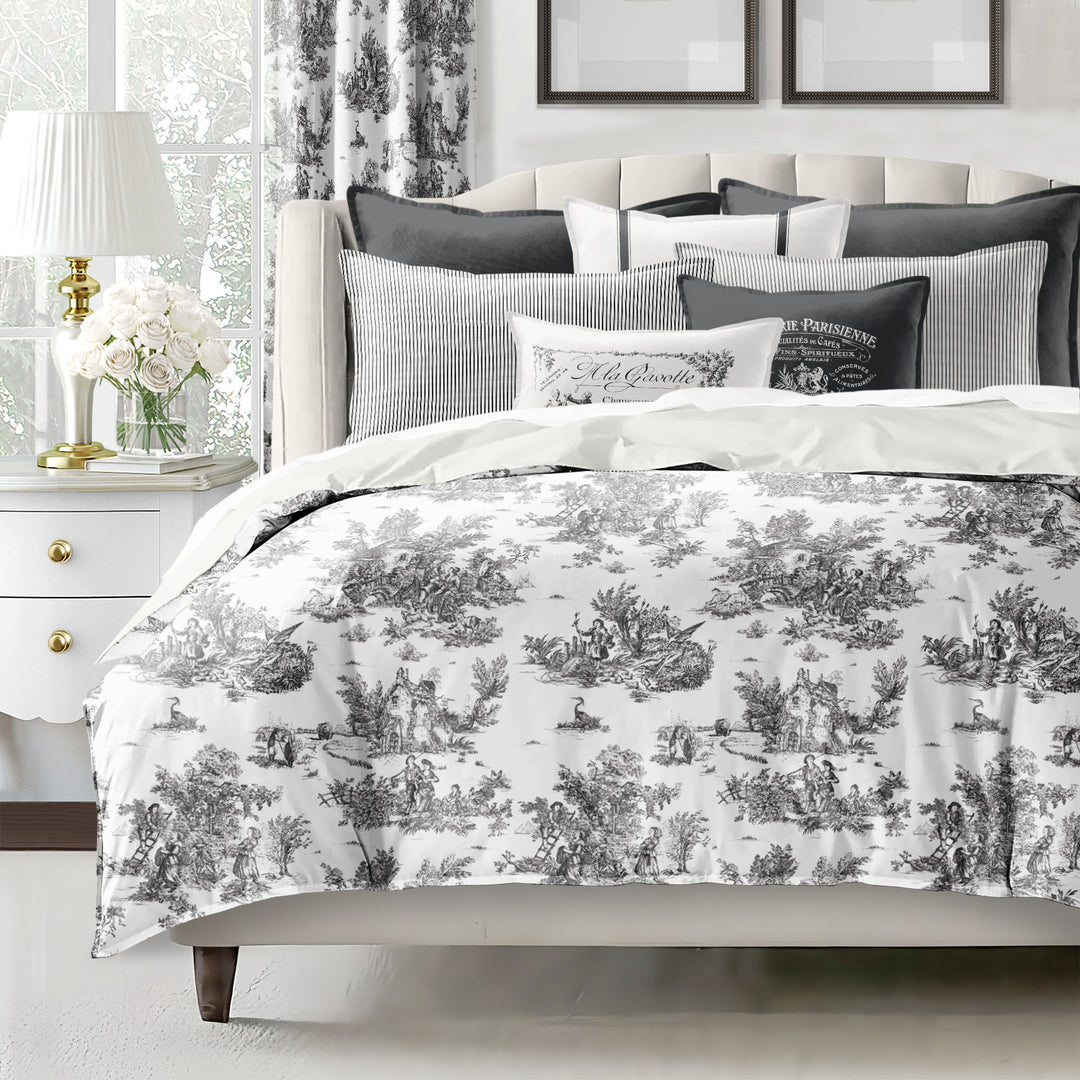 Jardin Du Jouy Toile Ebony 8 Piece Coverlet Set Coverlet By Colcha Linens