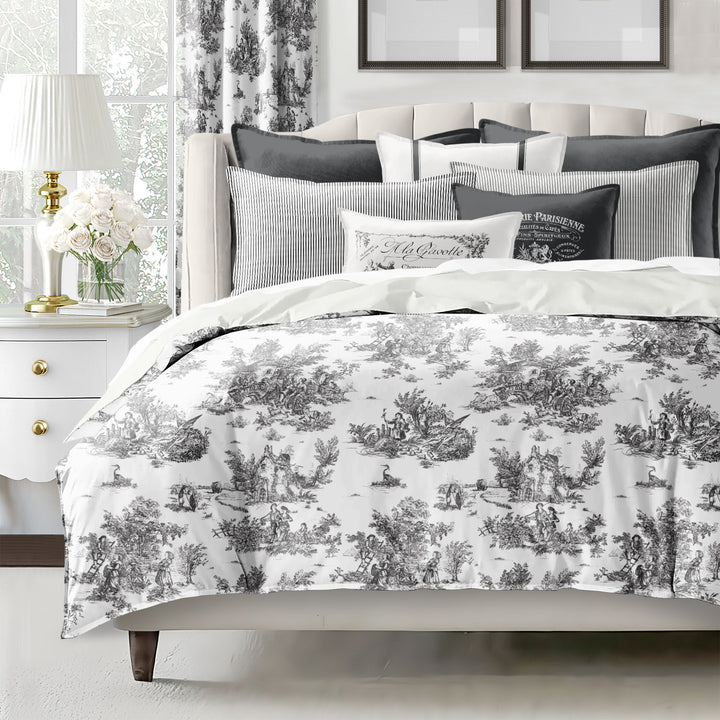 Jardin Du Jouy Toile Ebony 8 Piece Coverlet Set Coverlet By Colcha Linens