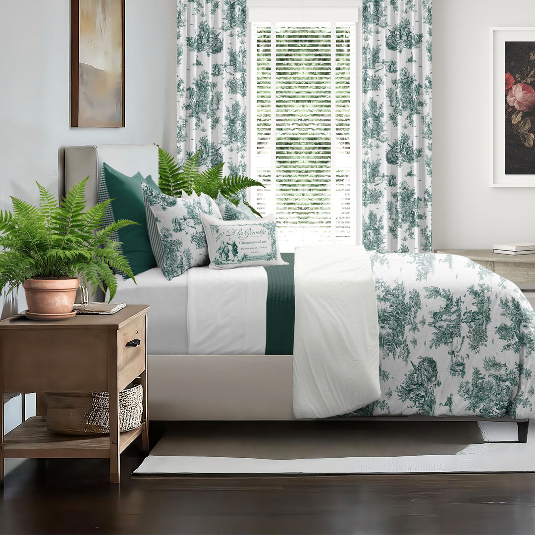 Jardin Du Jouy Toile Evergreen 8 Piece Duvet Cover Set Duvet Covers By Colcha Linens