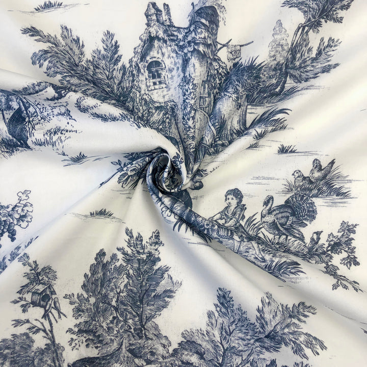 Jardin Du Jouy Toile Indigo 8 Piece Duvet Cover Set Duvet Covers By Colcha Linens